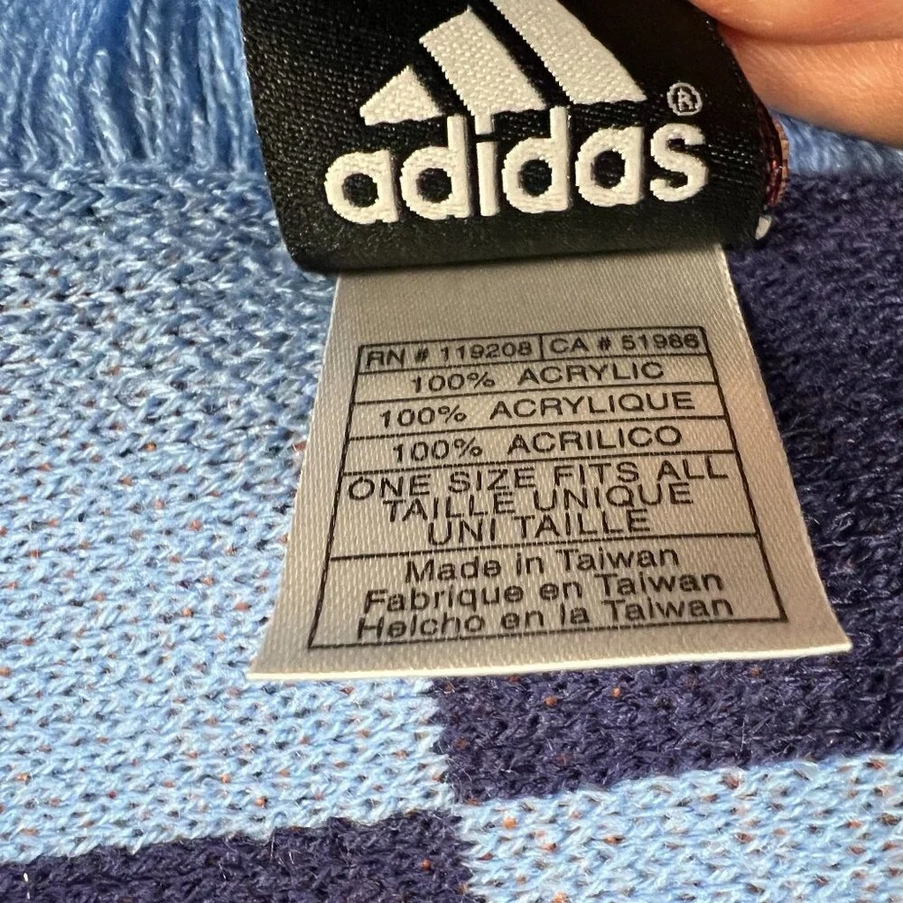 Adidas Unisex OSFA Blue Orange Winter Fringe New York City FC MLS Scarf‎ NWT